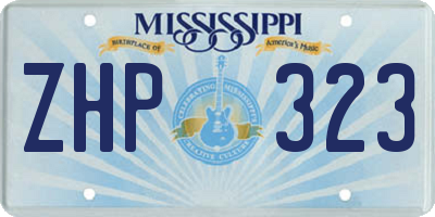 MS license plate ZHP323