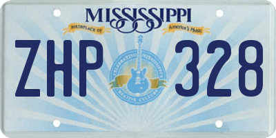 MS license plate ZHP328