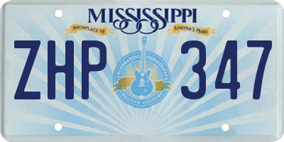 MS license plate ZHP347