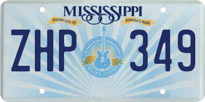 MS license plate ZHP349