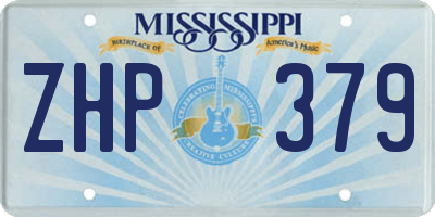 MS license plate ZHP379