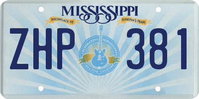 MS license plate ZHP381