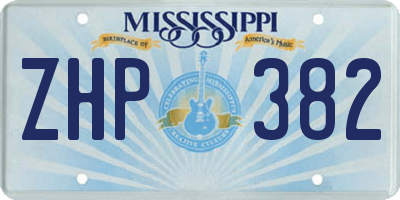 MS license plate ZHP382