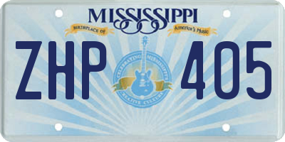 MS license plate ZHP405