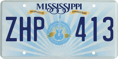 MS license plate ZHP413