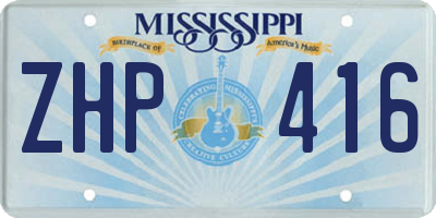 MS license plate ZHP416