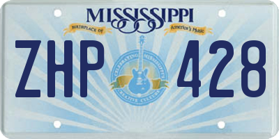 MS license plate ZHP428