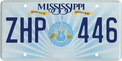 MS license plate ZHP446