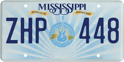 MS license plate ZHP448