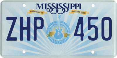 MS license plate ZHP450