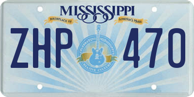 MS license plate ZHP470