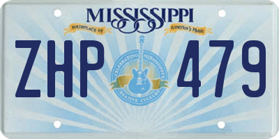 MS license plate ZHP479