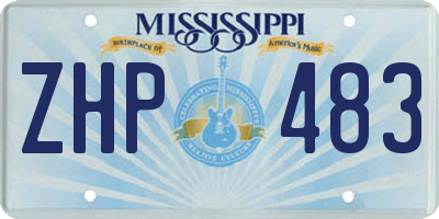 MS license plate ZHP483