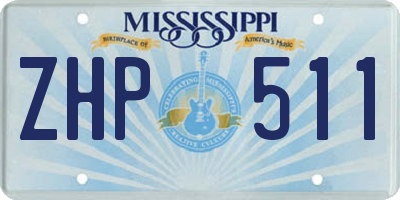 MS license plate ZHP511