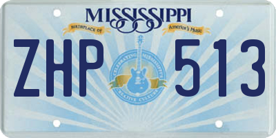 MS license plate ZHP513