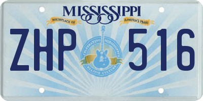 MS license plate ZHP516