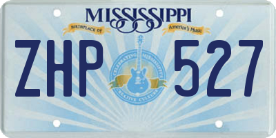 MS license plate ZHP527