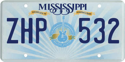 MS license plate ZHP532