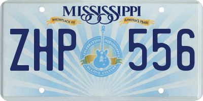 MS license plate ZHP556