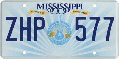 MS license plate ZHP577