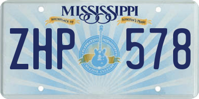 MS license plate ZHP578