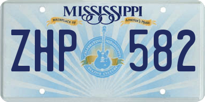 MS license plate ZHP582