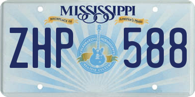 MS license plate ZHP588