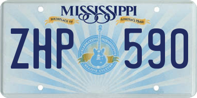 MS license plate ZHP590