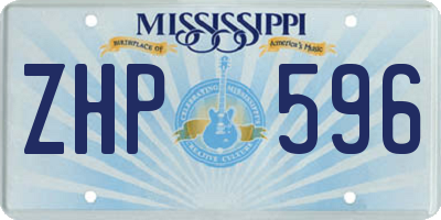 MS license plate ZHP596