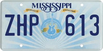 MS license plate ZHP613
