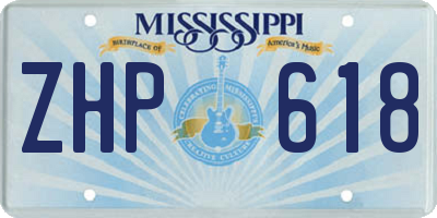 MS license plate ZHP618