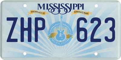 MS license plate ZHP623