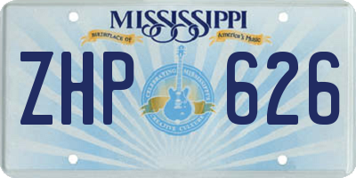 MS license plate ZHP626