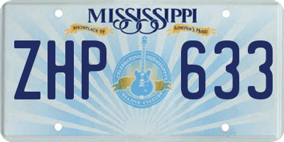 MS license plate ZHP633