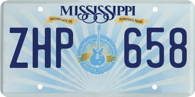 MS license plate ZHP658
