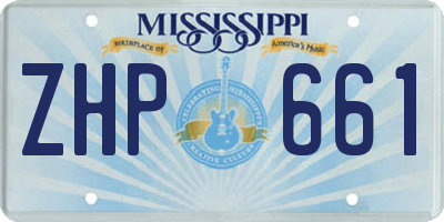 MS license plate ZHP661