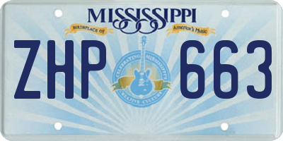 MS license plate ZHP663