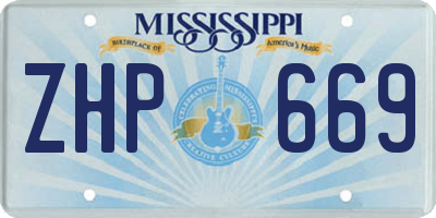 MS license plate ZHP669