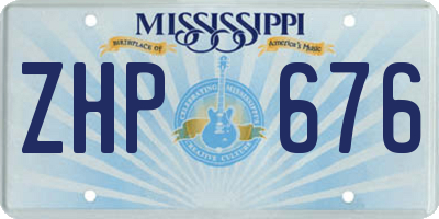 MS license plate ZHP676