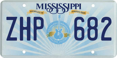 MS license plate ZHP682