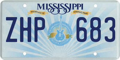 MS license plate ZHP683