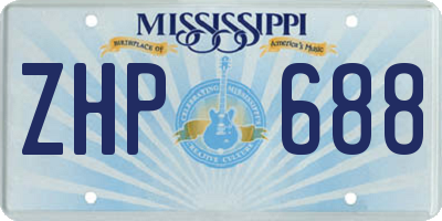 MS license plate ZHP688