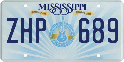 MS license plate ZHP689