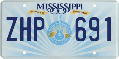 MS license plate ZHP691