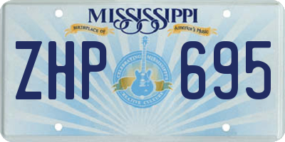 MS license plate ZHP695