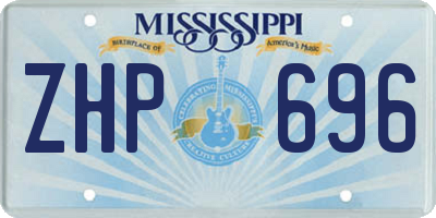 MS license plate ZHP696