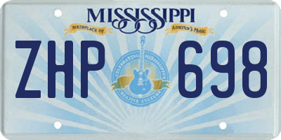 MS license plate ZHP698