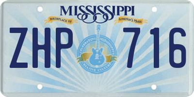 MS license plate ZHP716