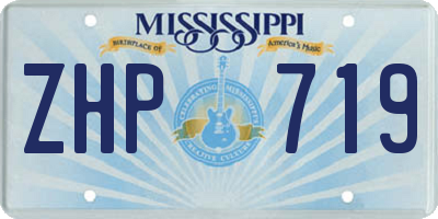 MS license plate ZHP719