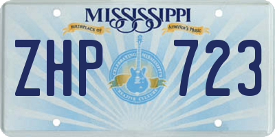 MS license plate ZHP723